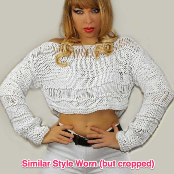 🆕 Guess Distressed Sweater - Picture 12 of 13